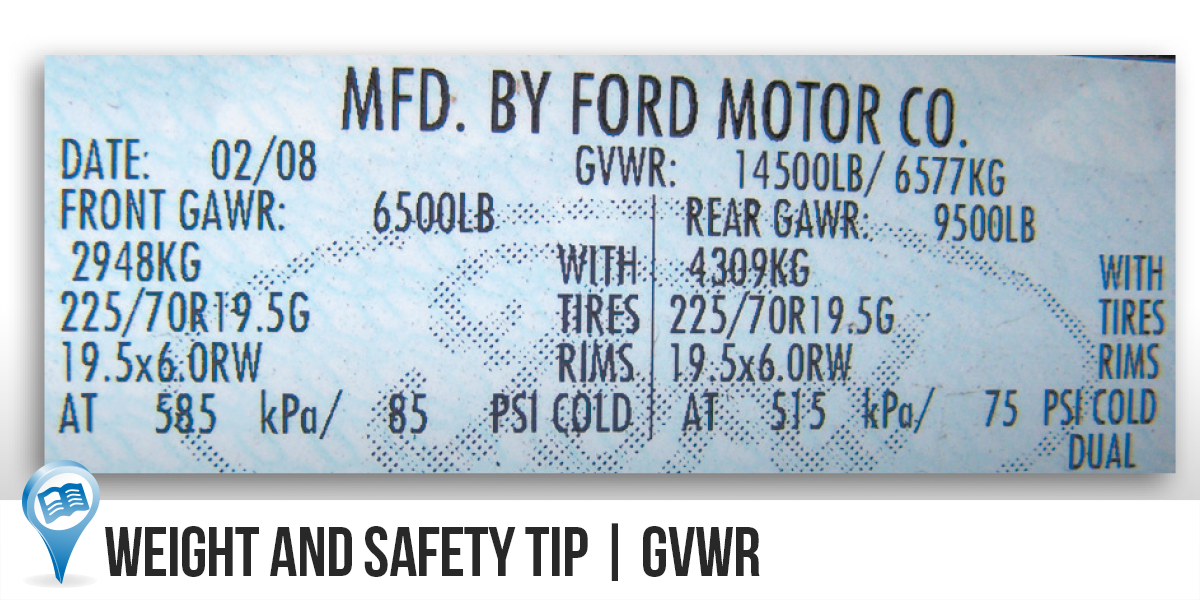 Weight and Safety Tip | GVWR