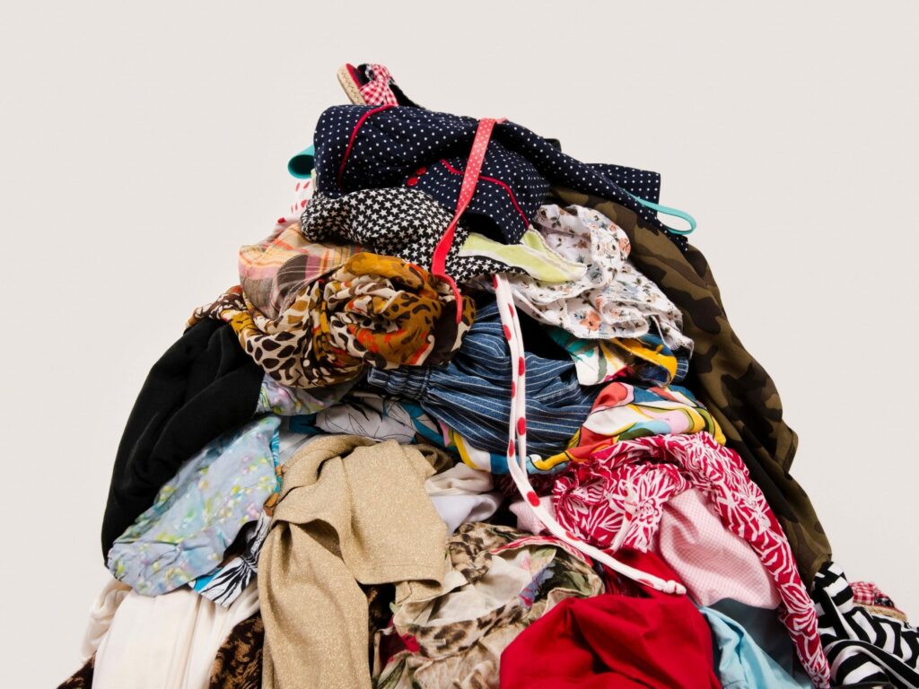 pile of clothes and belongings