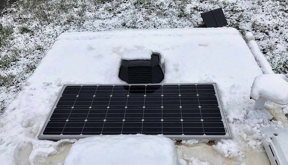 Rooftop Solar Panel and Snow